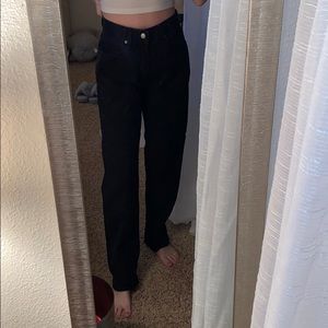 Levi 505 black straight jeans